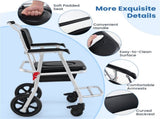 4-in-1 Commode Wheelchair Bedside/Shower/Raised Toilet Seat, 10" Wheels, Foldable, 02069961