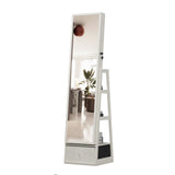 Jewelry Cabinet Armoire with Full Length, 360&deg Rotating, Lockable Storage Cabinet, Interior W3406P340475