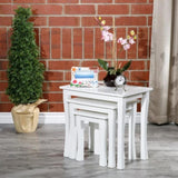 ZNTS 3-Piece Nesting Table Set, White B04660618