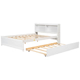 Full Bed with Trundle,Bookcase,White W50446124