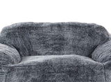 Soft Memory Foam Bean Bag Sofa Chair with Armrest, Modern Living Room Bean Bag, Blue Gray B2741P330122