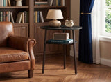 Set of 2 Round Side Table with Storage Shelf and Metal Frame, 2-Tier End Table Nightstand for Living 87287013