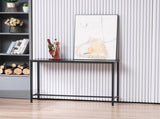 Industrial Style Porch Table Single Layer Black Oak Triamine Board 105 * 30 * 20900681