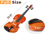 GV100 3/4 Natural color Acoustic Violin Case Bow Rosin Strings Shoulder RestNatural color 68029485