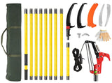 30ft Manual Pole Saw, Lightweight Tree Trimmers Long Handle Pruner Set, Sharp Steel Blade and 21051595