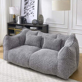 Soft beanbag chair with high resilience foam core for two people. The comfortable square recliner W1996P252274