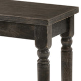 ZNTS Weathered Grey Bench with Turned Leg B062P181293