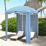 ZNTS Outdoor Umbrella-Blue White （Prohibited by WalMart） 99918300