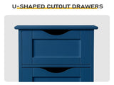 4-Drawer Painted MDF Bathroom Cabinet 11.82*11.82*32.29in Navy Blue 44353502