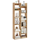 25.5" x 8" x 64" Wooden Bookcase with Anti-Tipping Kits - Natural 74681126