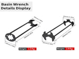 6-Piece Sink Wrench Set, 8-in-1 Sink & Bathroom Faucet Wrench, Adjustable Wrench with Wide Jaw & 85902824