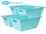 Set of  Storage Boxes Medium Plastic Storage Bin, 12 in x 8.5 in x 7 in 16266426