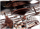 Dia 26.8 inch Chandelier Ceiling Fan ,Crystal Shade Ceiling Fan with Remote Control,3 ABS W1592P165561