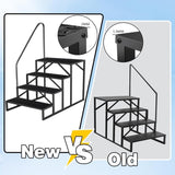 ZNTS Swimming Pool Ladder Above Ground, RV Steps with Handrail, Heavy Duty Pool Step Hot Tub Steps, 660 72379704