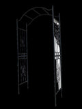 Metal Garden Arch with black powder coated 3.6ft Length x 1.47ft Width x 7.5ft Height Climbing W656P210530
