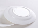 White Dinner Plates Set of 6, 9 Inch Salad Serving Modern Round Dishes - Dishwasher, Microwave, Oven 63559790