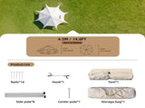 600D Oxford Bell Tent 14.8ft*9.2ft with Stove Jack for Glamping & Family Camping W3636P456662