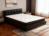 10 Inch Twin Mattress, Innerspring Mattress with Black Gold Trim & White Cover - Medium Firm 88570889