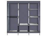 71" Portable Closet Wardrobe Clothes Rack Storage Organizer with Shelf Gray 67325725