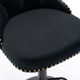 A&A Furniture,Swivel Velvet Barstools Adjusatble Seat Height from 25-33 Inch,17.7 inch base, Modern W114341202
