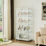 4 Tier Glass Display, Double Door Glass with Two Locks, Floor Standing Storage W1668P241907
