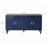 Stylish and Functional 4-Door Storage Cabinet with Pine legs and MDF, for Living Room Bedroom,and W757P144371