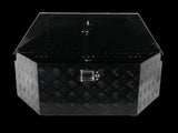 34"*14.5"*15" Aluminum Trailer Tongue Tool Box Toolbox Truck Bed Storage Black returns wit MT018049 15091001