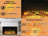 Nysa Mirrored & Faux Crystals Fireplace B2726P446685