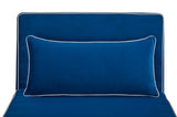CANON Modern Velvet Foldable Sofa Bed with Piping Design - 3-Position Adjustable Backrest, Converts W3391P324987