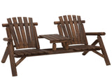 Wood Patio Chair Bench with Center Coffee Table/Garden chairs/courtyard chairs 98059382