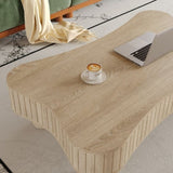 Lift Top Coffee Table for Living Room 42" - Fluted Panel Hidden Storage, Silent Hydraulic Lift, W1445P317475