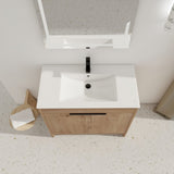 ZNTS 36" Bathroom Vanity with White Ceramic Sink & 2 Soft-Close Cabinet Doors 30404935