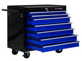 7 DRAWERS MULTIFUNCTIONAL TOOL CART WITH WHEELS-BLACKBLUE 36619342