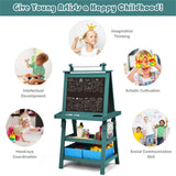 3-in-1 Double-Sided Storage Art Easel -Green 08579832