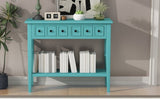 TREXM Rustic Console Table with Open Shelf, Rubber Wood Legs, Ideal for Entryways, Living Rooms, and N715P205077C