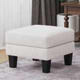 Fabric Ottoman Beige W109741865