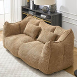 Soft beanbag chair with high resilience foam core for two people. The comfortable square recliner W1996P252275