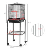 Bird Cage Starter Kit with Detachable Rolling Stand 34666115