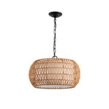 ZNTS Farmhouse Pendant Light with Adjustable Height, Boho Woven Jute Rope Hanging Ceiling Light Fixture, W1340P241301