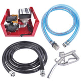 Electric Oil Fuel Diesel Gas Transfer Pump w/Meter Manual Nozzle 110V 16GPM Fits for Diesel Kerosene 98073872