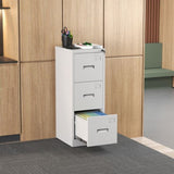 3 Drawer Metal Vertical File Cabinet with Lock and Card Slot Office Home Vertical File Cabinet for T2398P342716