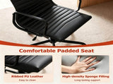 Ergonomic PU Leather High Back Office, 4" Height Adjustable & 90&deg-110&deg Rocking Executive Desk 59251491