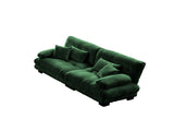 Cloud Couch 2 Seater Sofa for Living Room, Chenille 2 - Seat sofa with 2 Lumbar pillows and 2 throw 04084939