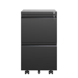 ZNTS 2 Drawer Metal Mobile File Cabinet, Rolling File Cabinet with Lock for Hanging Legal/Letter/A4 80070490