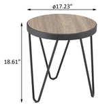 Weathered Grey Oak and Black End Table B062P186467