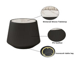 Light Sintered stone Top Cup Shape Leather Coffee modern Sofa Table for Living Room furniture W3081P367630