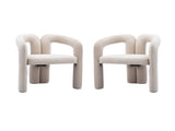 COOLMORE Contemporary Designed Velvet Fabric Upholstered Accent/Dining Chair /Barrel Side Chairs W395103720
