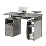 ZNTS Complete Computer Workstation Desk With Storage, Grey 62969010