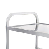 ZNTS 3-Tier Stainless Steel Cart, Serving Cart with Wheels, Restaurant, Household, Service Trolley, 51220245