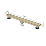 24 Inches Linear Shower Drain, Included Hair Strainer and Leveling Feet W2287P151470